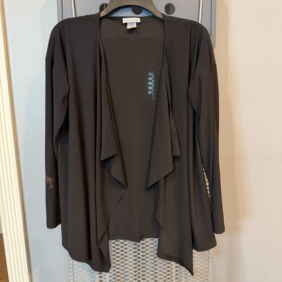 Bleeker & Mcdougal Sweaters - Bleeker & McDougal Cardigan Womens S Open Front Black Thin Layer